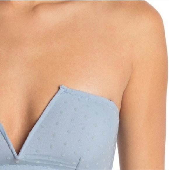 Free People Intimately Sierra Mesh Bandeau Bra Light Blue NWT - Picture 4 of 5